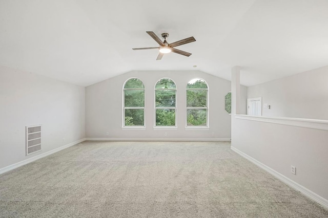 501 Flamingo Blvd, Lakeway, TX 78734 - carpeted spare room featuring ceiling fan and vaulted ceiling