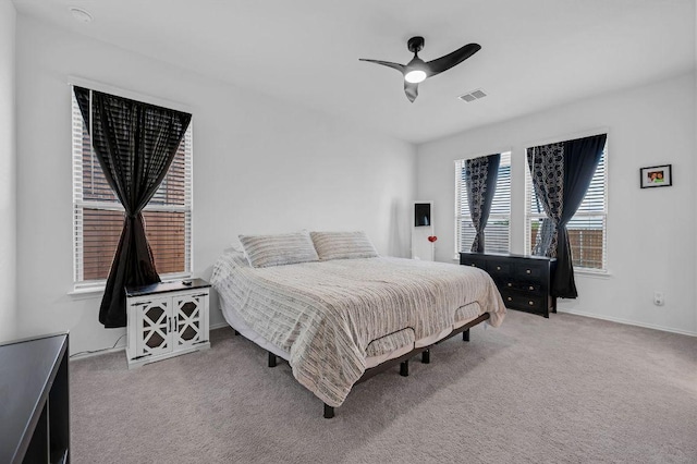 4909 Teverola Dr, Round Rock, TX 78665 - carpeted bedroom with a ceiling fan and baseboards