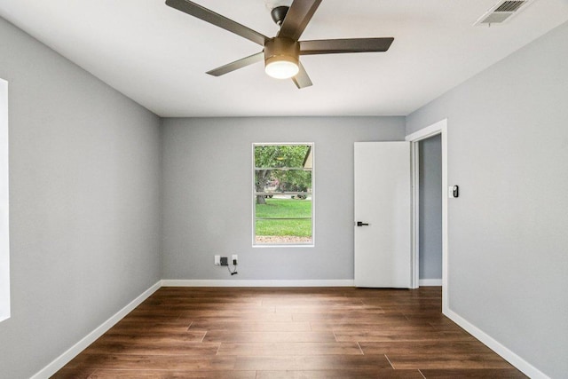 755 E Bellville St, Giddings, TX 78942 - spare room featuring ceiling fan and wood finished floors