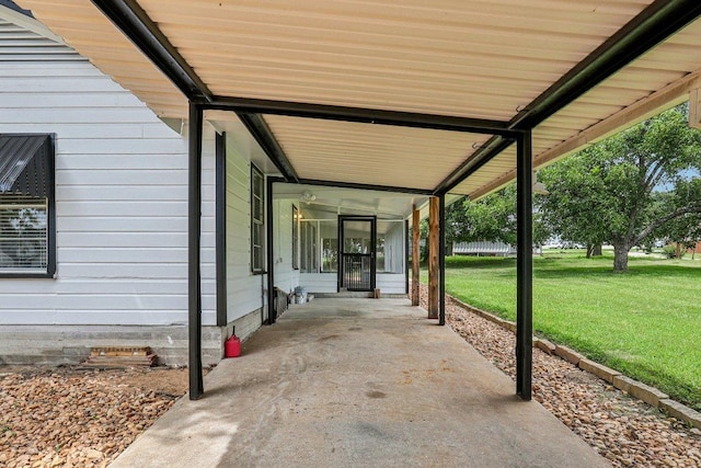 755 E Bellville St, Giddings, TX 78942 - view of patio / terrace featuring an attached carport