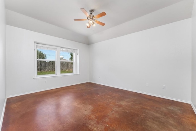 15300 Lucian St, Austin, TX 78725 - spare room with concrete flooring and a ceiling fan