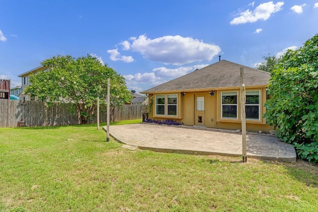 15300 Lucian St, Austin, TX 78725 - back of property with a patio and a shingled roof