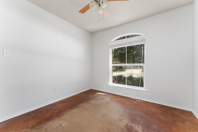 15300 Lucian St, Austin, TX 78725 - empty room featuring finished concrete floors and ceiling fan