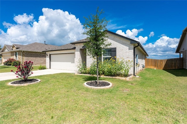 124 Ballyneal Ln, San Marcos, TX 78666 - single story home featuring concrete driveway, brick siding, and a garage