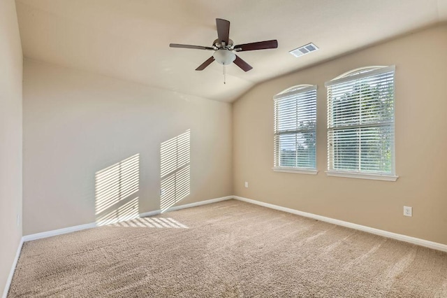 16225 Chianti Cv, Pflugerville, TX 78660 - carpeted empty room with ceiling fan and vaulted ceiling