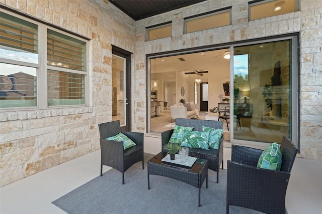 405 Maialina Cv, Lakeway, TX 78738 - view of patio featuring an outdoor hangout area