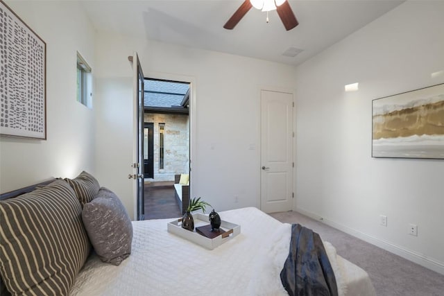 405 Maialina Cv, Lakeway, TX 78738 - bedroom with carpet floors and a ceiling fan