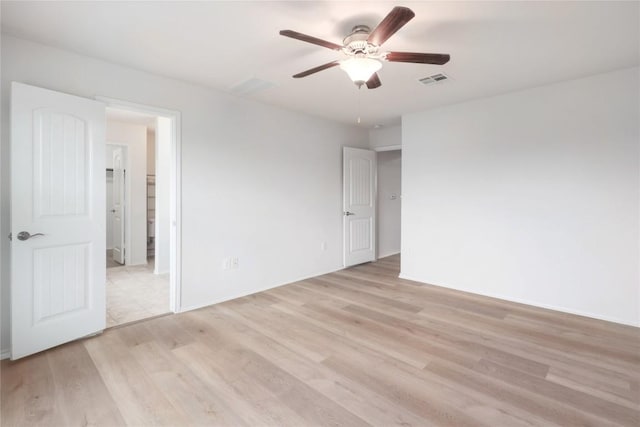10205 Gertrudis Loop, Austin, TX 78747 - spare room featuring a ceiling fan and light wood finished floors