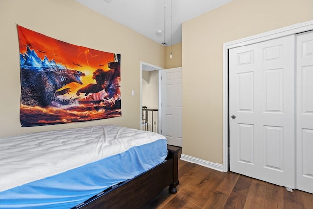 3604 Rosalina Loop, Round Rock, TX 78665 - bedroom with dark wood-style floors and baseboards