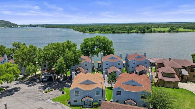 501 Reynolds St Unit 28, Kingsland, TX 78639 - aerial perspective of suburban area with a nearby body of water