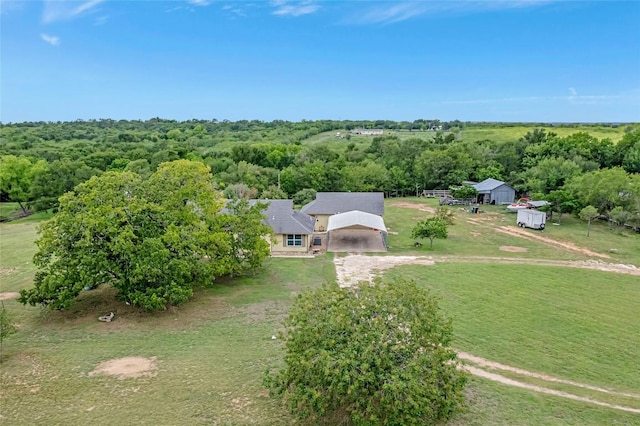 255 Mesquite Dr, Cedar Creek, TX 78612 - aerial view of property and surrounding area with a forest