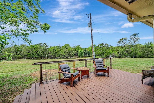 255 Mesquite Dr, Cedar Creek, TX 78612 - wooden deck featuring a lawn