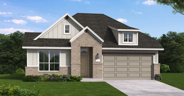 300 Ridgewell Loop, Georgetown, TX 78633 - view of front of property with driveway, brick siding, and a front yard