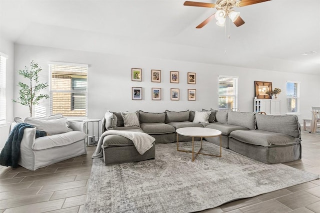 5867 Copano Loop, Belton, TX 76513 - living room with wood finish floors and ceiling fan