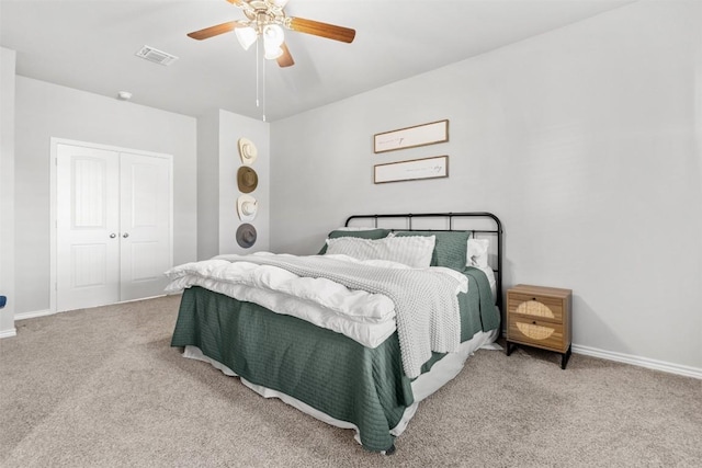 5867 Copano Loop, Belton, TX 76513 - carpeted bedroom with a closet and ceiling fan