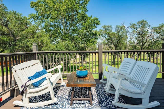 362 Oak Haven Rd, Fredericksburg, TX 78624 - view of wooden terrace