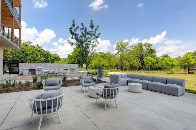 4802 S Congress Ave Unit 217, Austin, TX 78745 - view of patio / terrace with outdoor lounge area