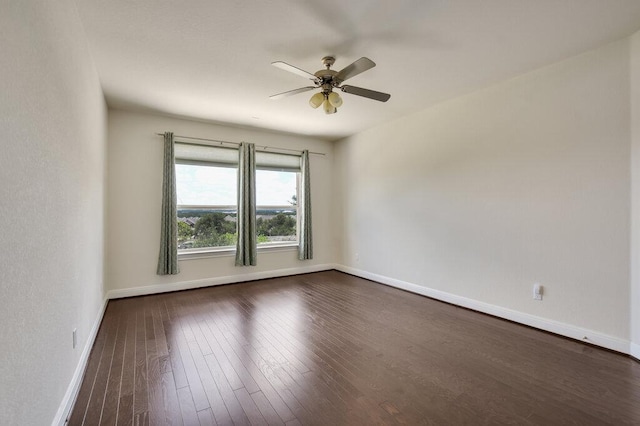 2521 Blended Tree Ranch Dr, Leander, TX 78641 - empty room with ceiling fan and dark wood-type flooring