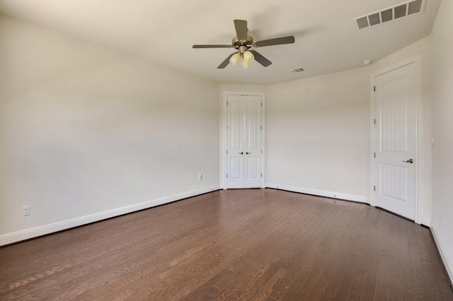 2521 Blended Tree Ranch Dr, Leander, TX 78641 - unfurnished room featuring dark wood-type flooring and a ceiling fan