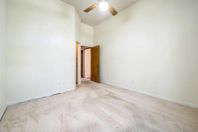 7 Hillway Dr, Round Rock, TX 78664 - empty room with carpet, ceiling fan, and high vaulted ceiling
