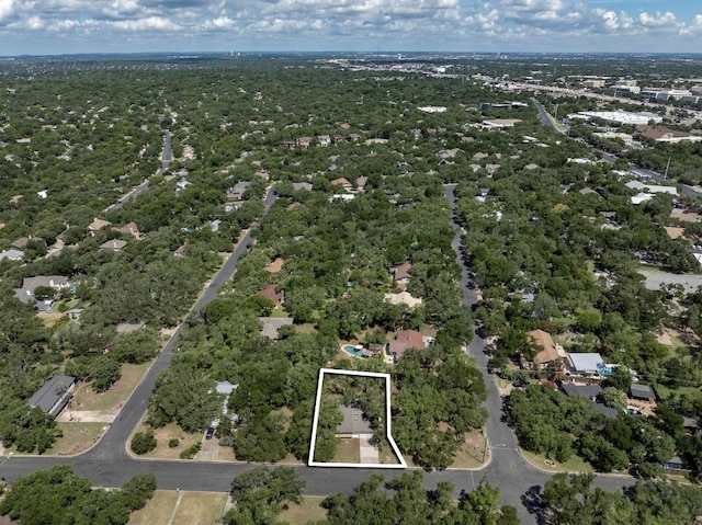 11508 Bell Ave, Austin, TX 78759 - aerial overview of property's location with property parcel outlined