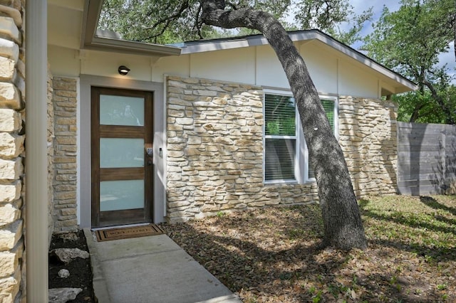 11508 Bell Ave, Austin, TX 78759 - property entrance with stone siding