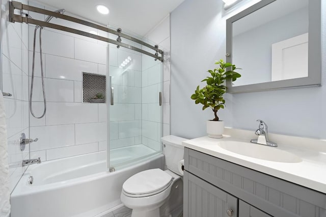 11508 Bell Ave, Austin, TX 78759 - full bathroom featuring vanity and shower / bath combination with glass door