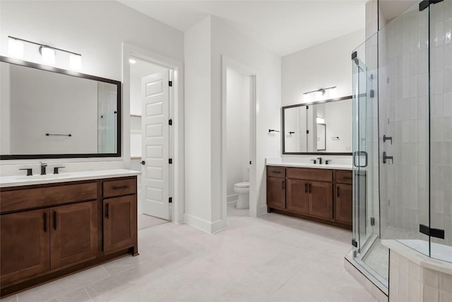 3937 Veneto Cir, Leander, TX 78641 - bathroom featuring a stall shower and vanity