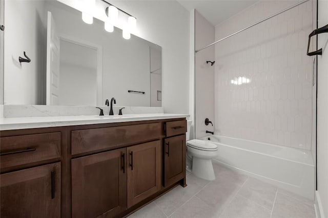 3937 Veneto Cir, Leander, TX 78641 - full bath featuring vanity, bathtub / shower combination, and tile patterned flooring