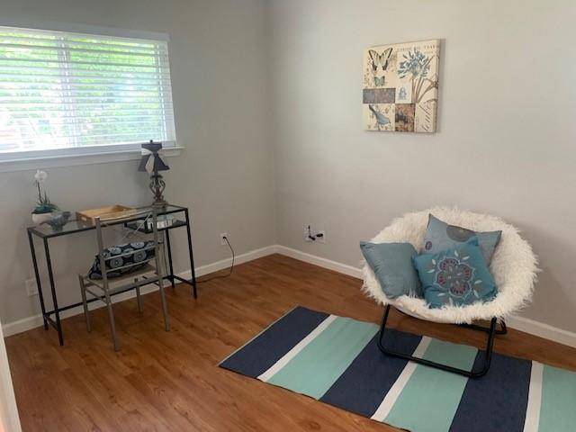 6004 Blythewood Dr, Austin, TX 78745 - living area featuring wood finished floors