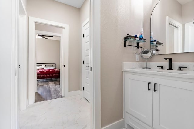 633 N Stovall Dr, Robinson, TX 76706 - bathroom featuring vanity and baseboards