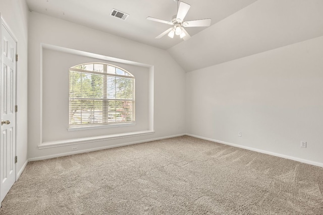 2604 Zambia Dr, Cedar Park, TX 78613 - carpeted empty room featuring lofted ceiling and ceiling fan