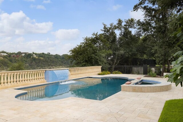 2005 Far Gallant Dr, Austin, TX 78746 - view of pool with a patio area and a pool with connected hot tub