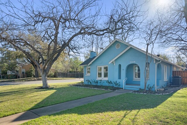 4419 Sinclair Ave, Austin, TX 78756 - view of front of property featuring a chimney and stucco siding