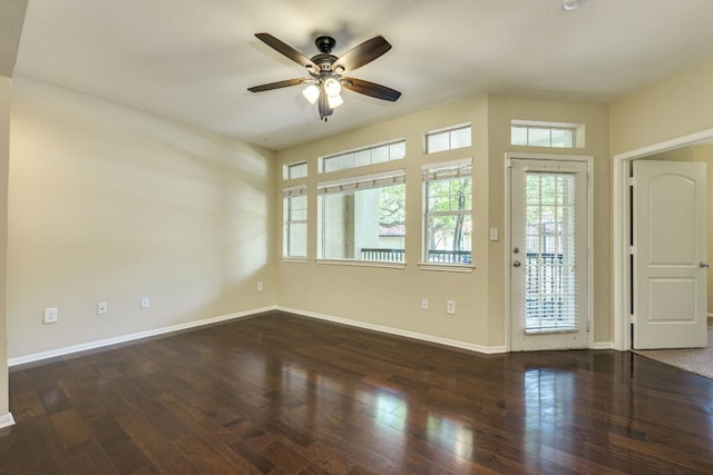 9525 N Capital Of Texas Hwy Unit 414, Austin, TX 78759 - empty room with healthy amount of natural light, ceiling fan, and wood finished floors