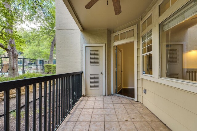 9525 N Capital Of Texas Hwy Unit 414, Austin, TX 78759 - balcony with a ceiling fan