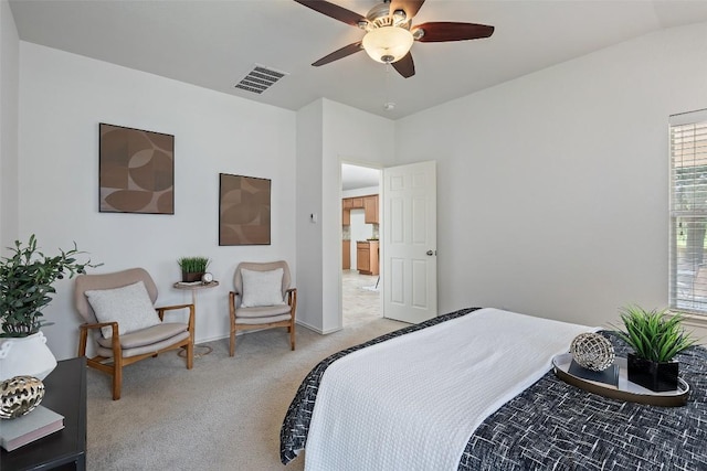 1917 Golden Sunrise Ln, Pflugerville, TX 78660 - bedroom featuring light colored carpet and a ceiling fan