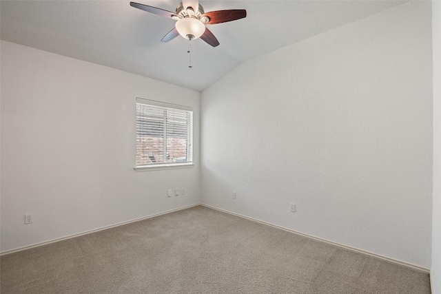1917 Golden Sunrise Ln, Pflugerville, TX 78660 - carpeted spare room featuring ceiling fan and lofted ceiling