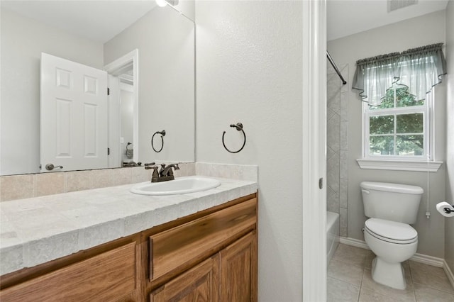 100 Davis Ct, Thorndale, TX 76577 - full bathroom featuring vanity, tile patterned flooring, and tub / shower combination