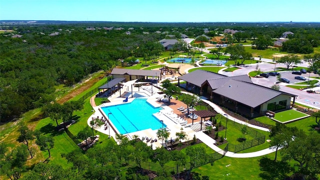 2360 Sawdust Dr, Georgetown, TX 78633 - drone / aerial view of a pool area