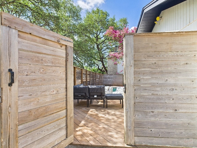 6108 Shadow Valley Dr Unit B, Austin, TX 78731 - wooden deck featuring a fenced backyard