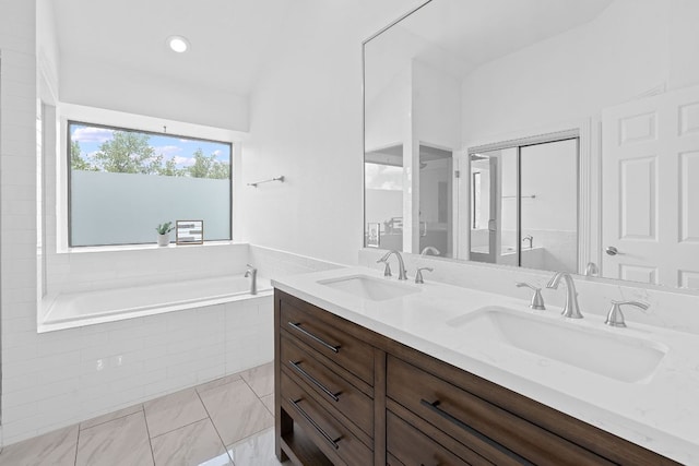 9402 Caracas Dr, Austin, TX 78733 - bathroom featuring a bath and double vanity
