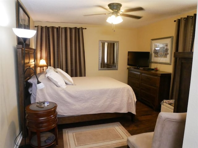 1501 W Braker Ln Unit 1262B, Austin, TX 78758 - bedroom featuring wood finished floors and ceiling fan