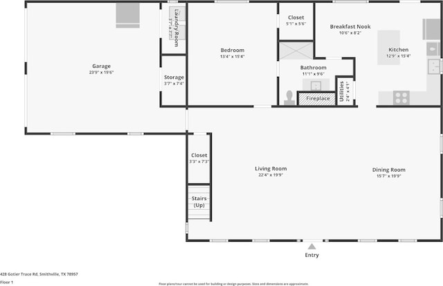 428 Gotier Trace Rd, Smithville, TX 78957 - view of home floor plan