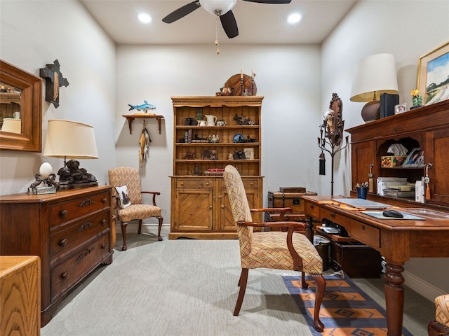 106 Bella Toscana Ave Unit 3204, Lakeway, TX 78734 - carpeted office space featuring ceiling fan and baseboards