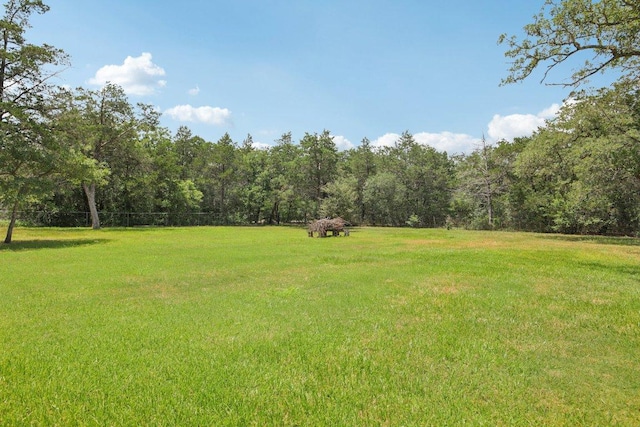 148 Oak Ridge Dr, Cedar Creek, TX 78612 - view of green lawn featuring a view of trees and a view of countryside