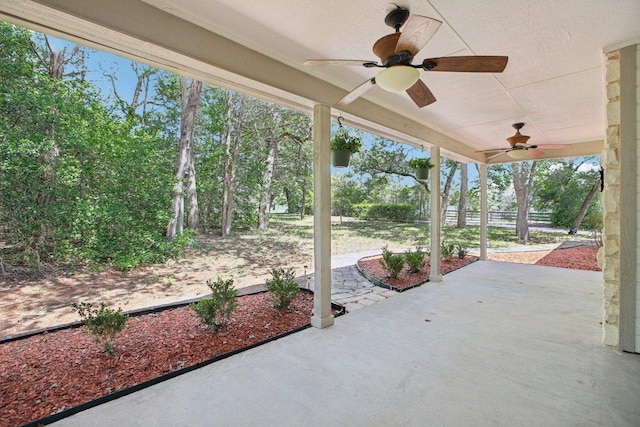 148 Oak Ridge Dr, Cedar Creek, TX 78612 - view of patio with a ceiling fan
