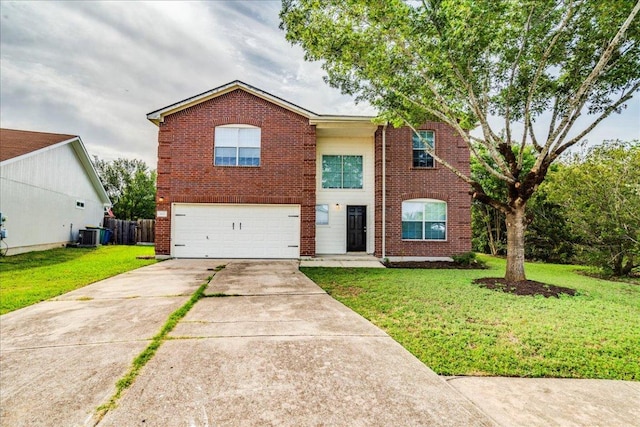 618 Lavaca Loop, Elgin, TX 78621 - view of front of house with a garage, driveway, and brick siding