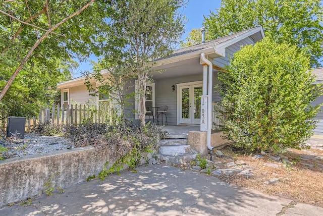 1202 Loma Dr, Austin, TX 78741 - view of front of home with french doors