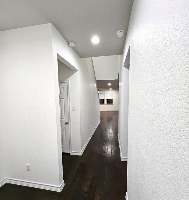 7634 Leonardo Dr, Round Rock, TX 78665 - hall featuring wood finished floors and recessed lighting